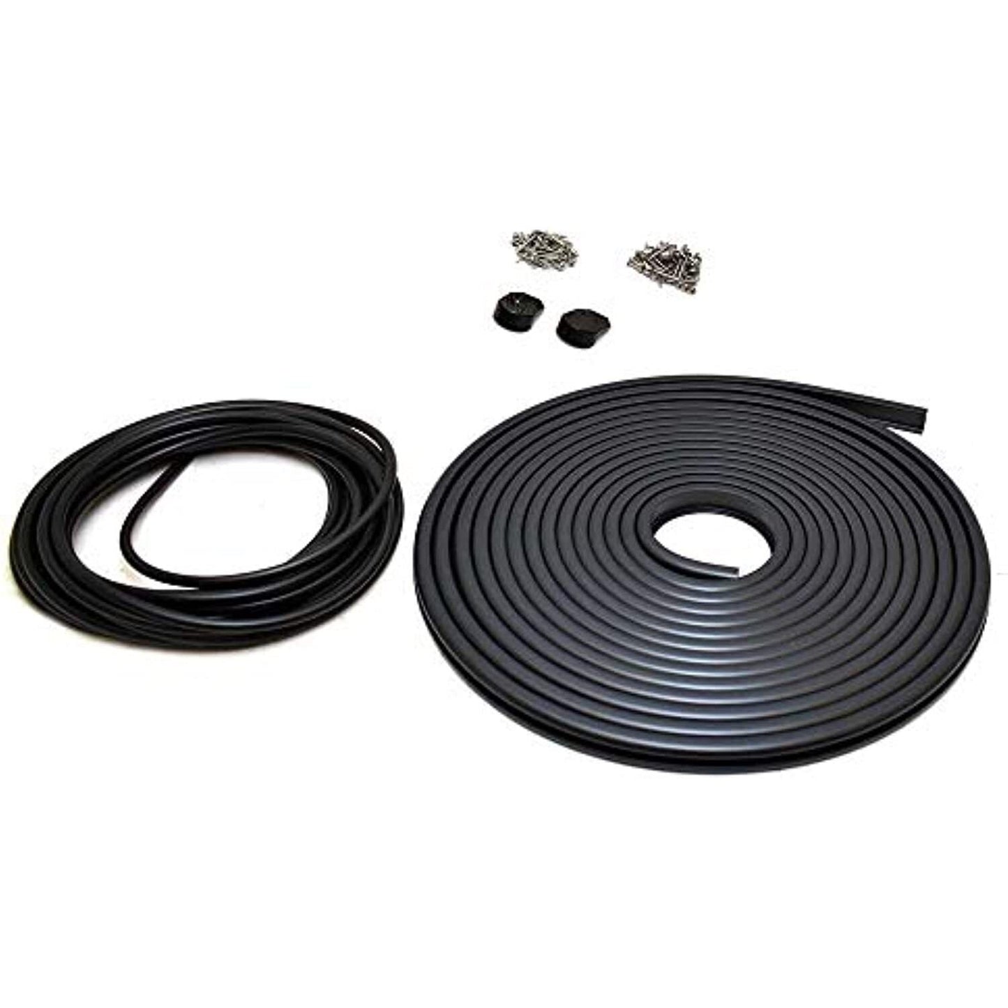 TACO Flex Vinyl Rub Rail Kit - Black w/Black Insert - 50' - 1-1/4"