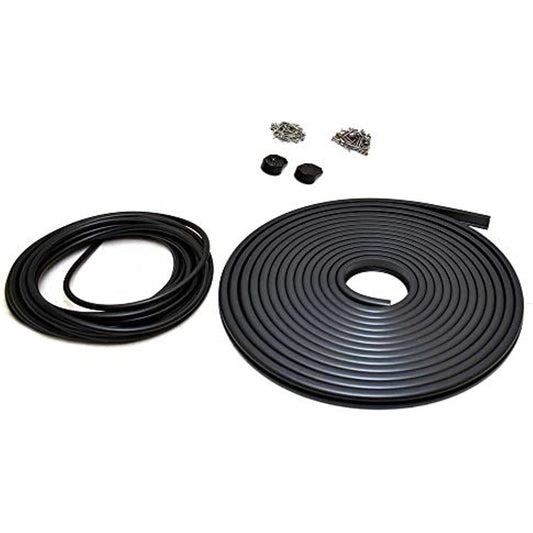 TACO Flex Vinyl Rub Rail Kit - Black w/Black Insert - 50' - 1-1/4"