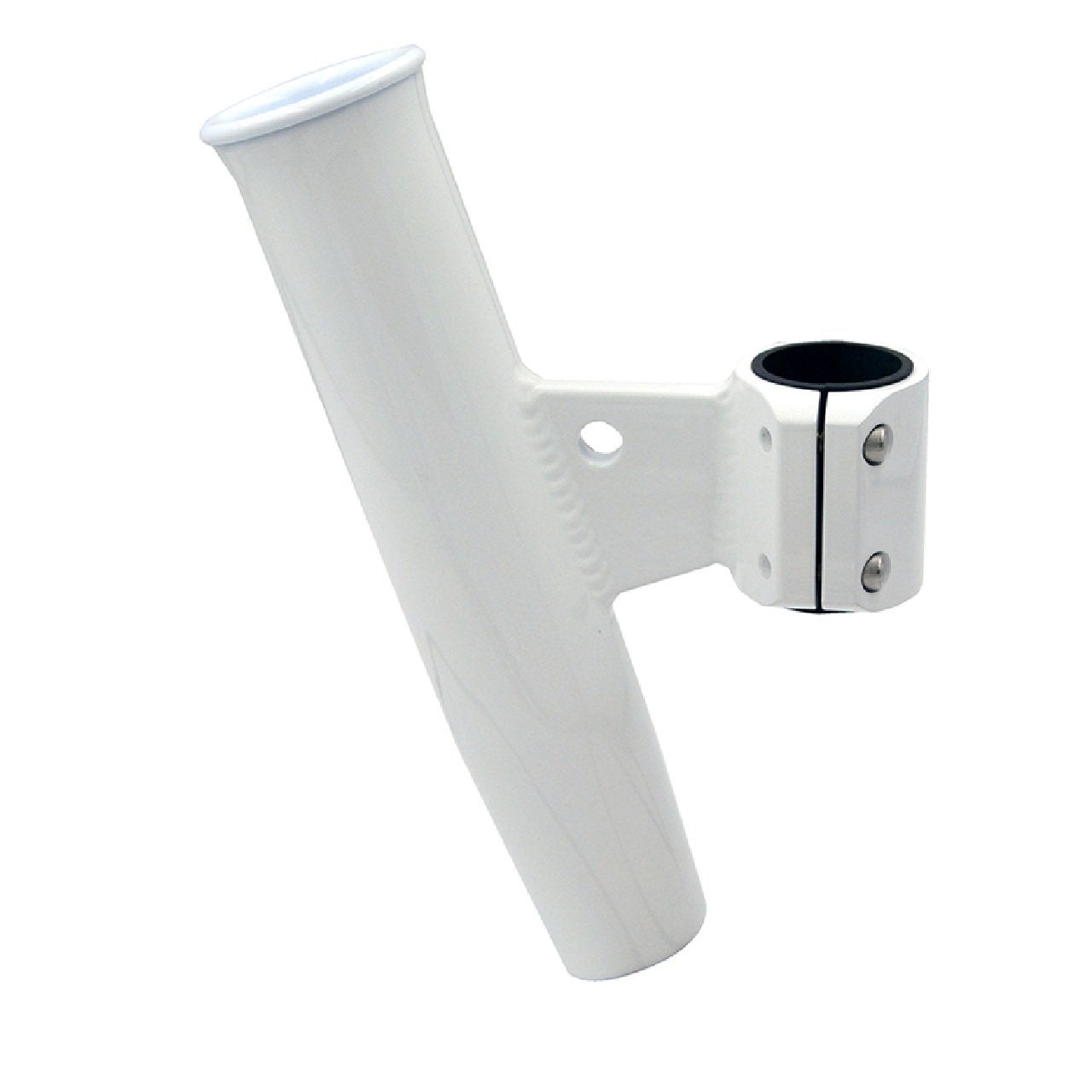 C.E. Smith Aluminum Vertical Clamp-On Fishing Rod Holder 1-2/3" OD White