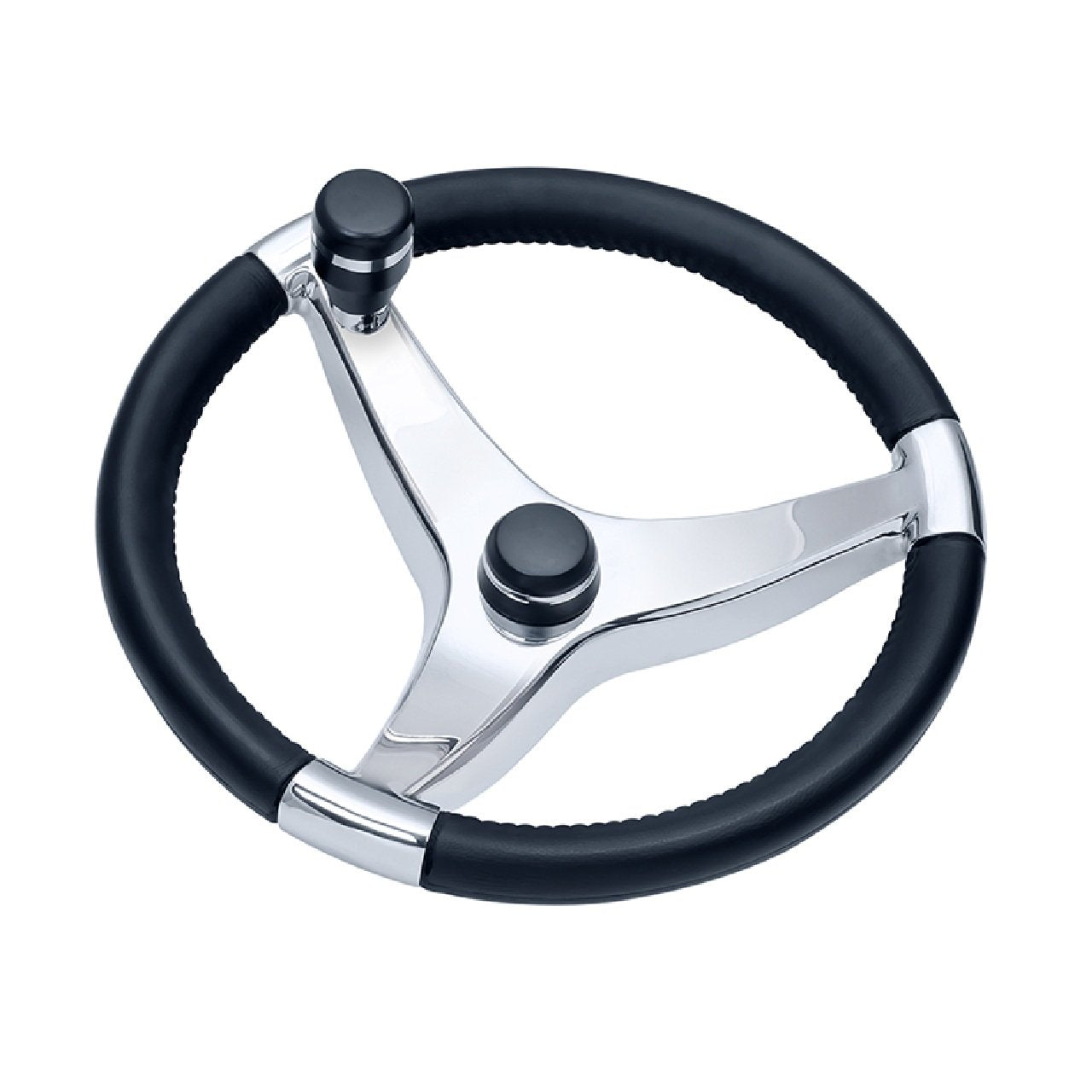 Schmitt Evo Pro 316 Cast Stainless Steel Steering Wheel w/Control Knob - 13.5" Diameter