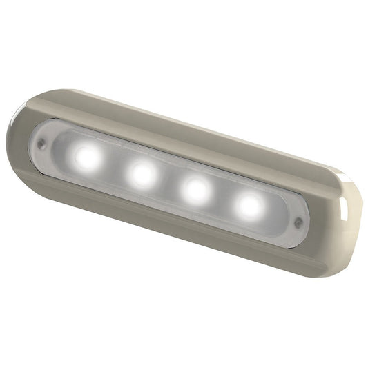 TACO 4-LED Deck Light - Flat Mount - White Housing F38-8800W-1