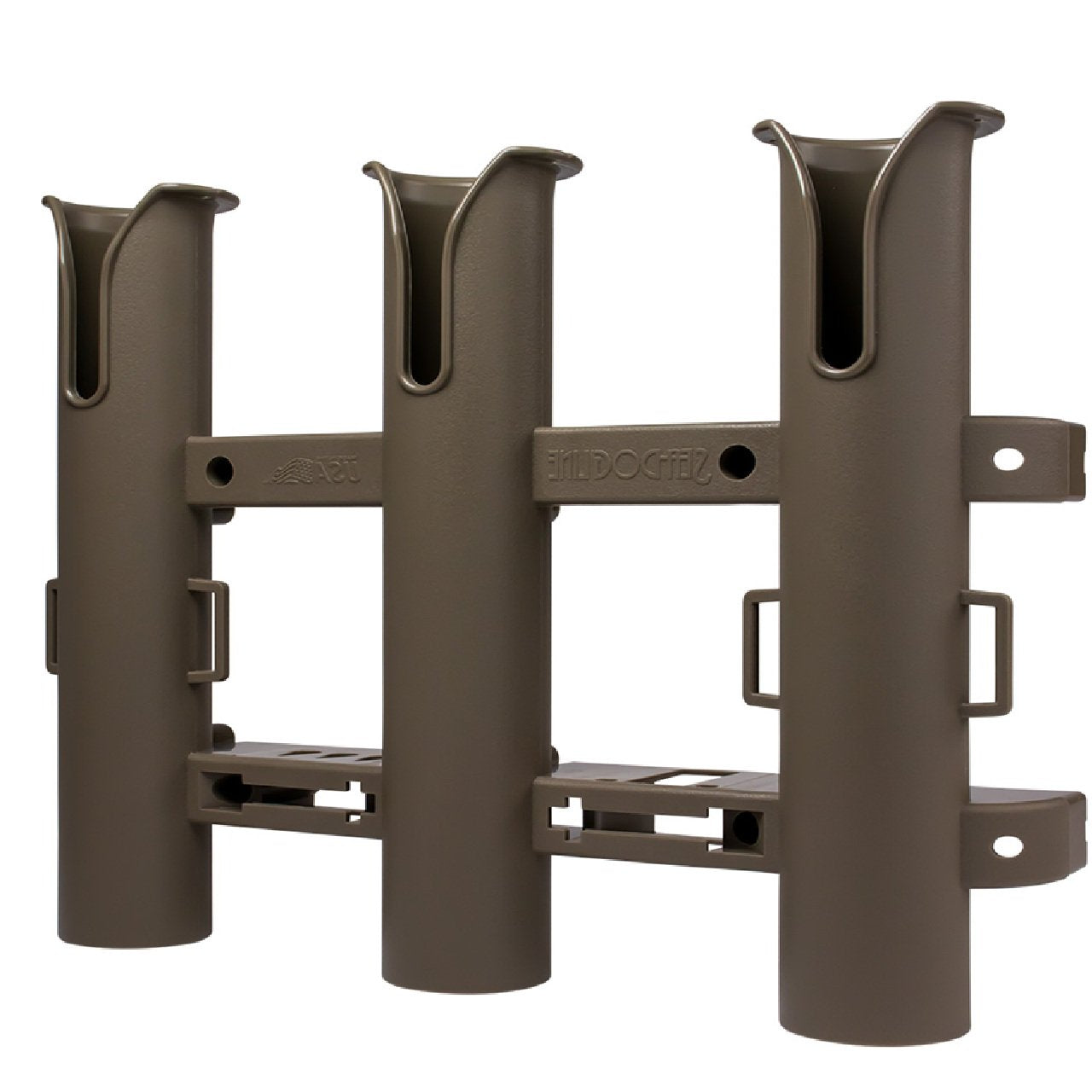 Sea-Dog Triple Threat Three Fishing Pole Rod Holder - Flat Dark Earth