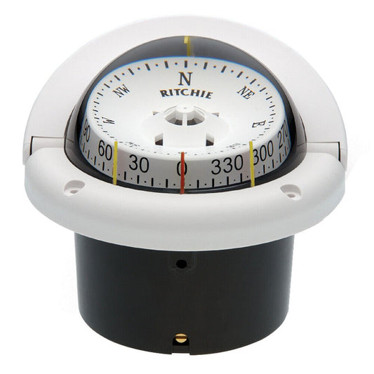 Ritchie HF-743W Helmsman Boat Compass - Flush Mount -in  White