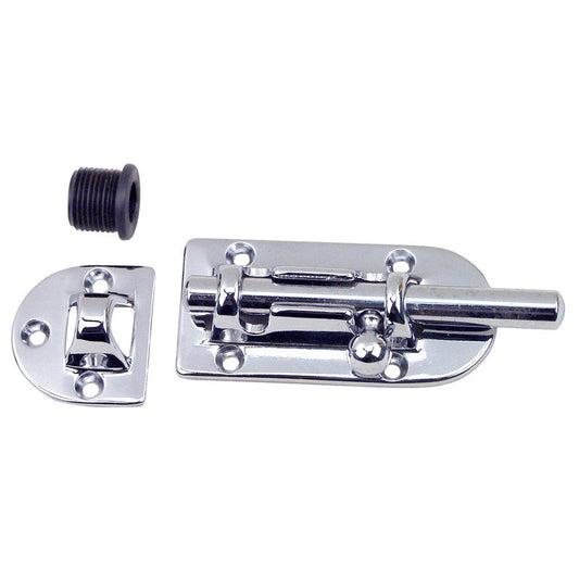 Perko Chrome Plated Bronze Boat Bulkhead Barrel Bolt Keeper- 5"