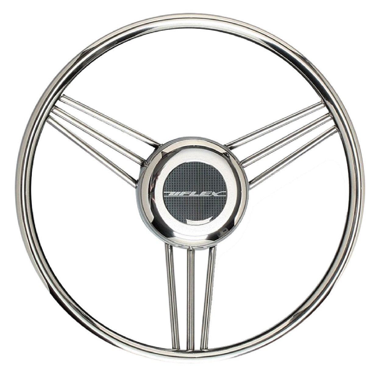 Uflex V27 13.8" Boat Steering Wheel - Stainless Steel Grip & Spokes