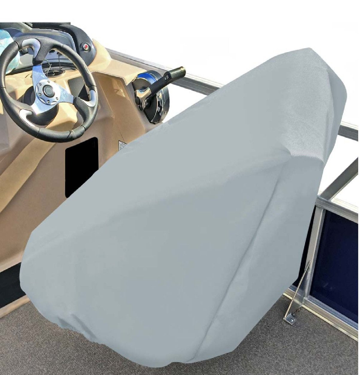 Carver Poly-Flex II Boat Captain's Chair Cover -  Grey