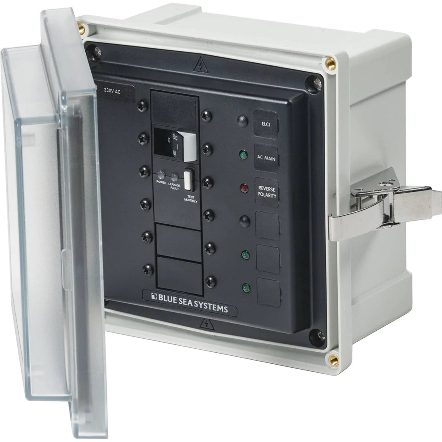 Blue Sea SMS Panel Enclosure w/ELCI (16A) 3 Blanks 230V AC