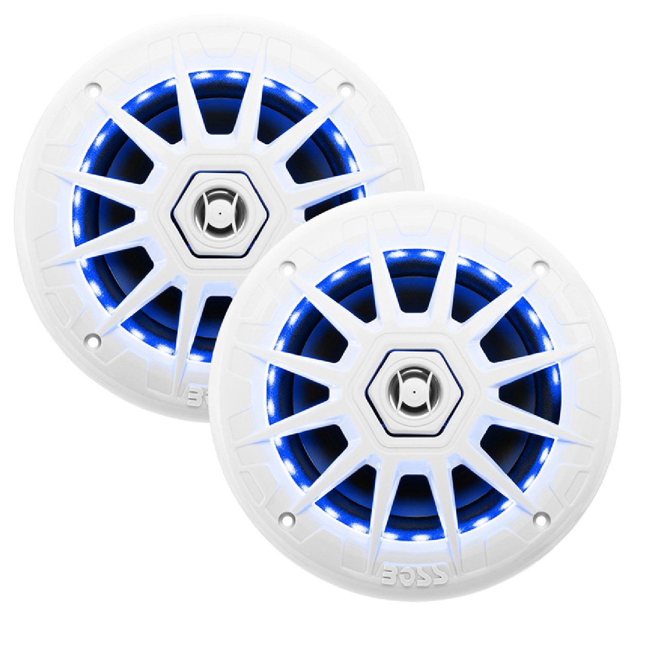 Boss Audio 6.5" Boat Speakers w/RGB Lighting - White - 200W