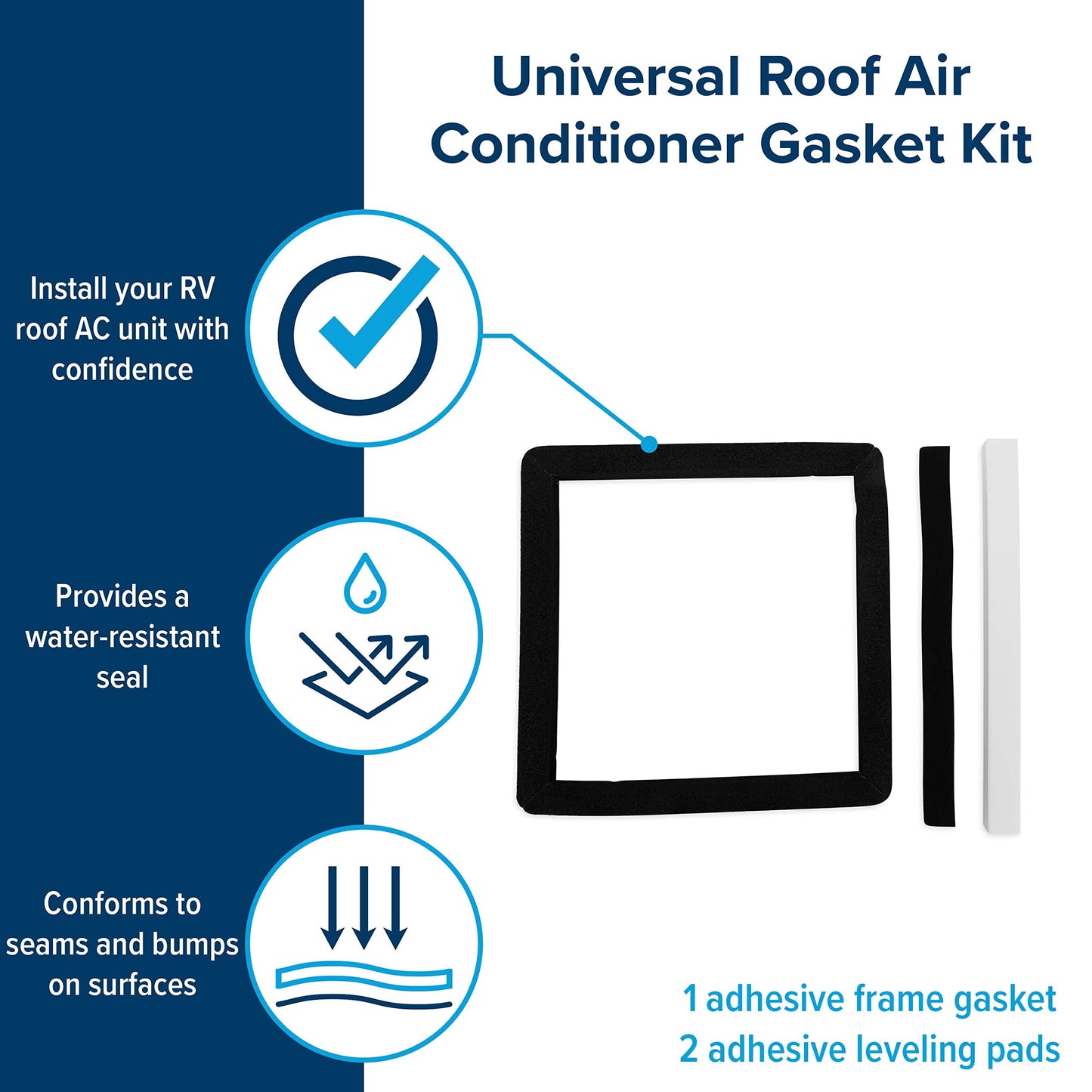 Camco 14-Inch x 14-Inch Universal Camper Roof A/C Gasket Kit |