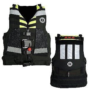 Mustang Swift Water Rescue Life Vest - Fluorescent Yellow Green Black