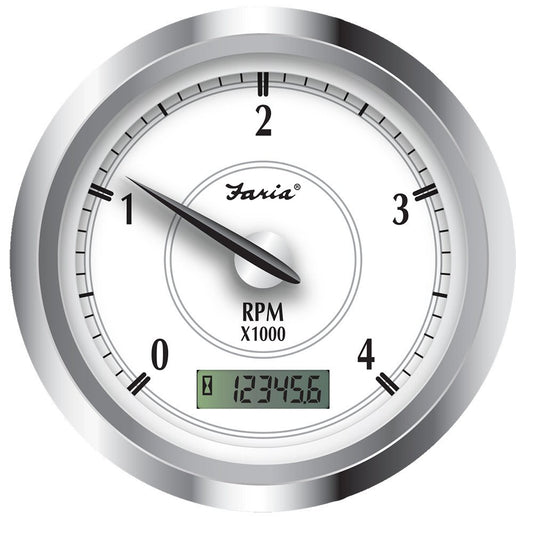Faria Newport SS 4" Tachometer w/Hourmeter f/Diesel