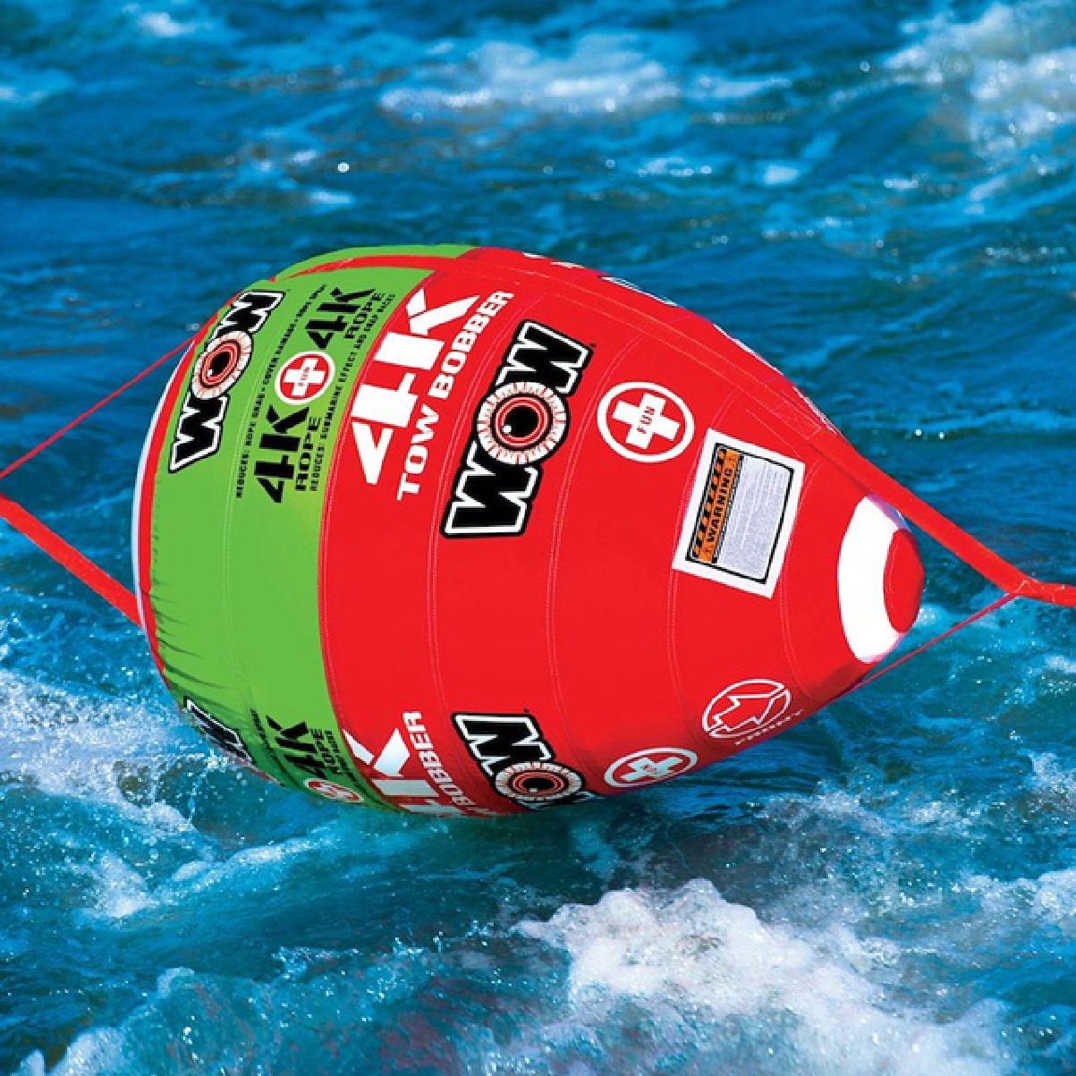 WOW 60 ft Tow Bobber - Adjustable 3-Section Wake Rope with Inflatable Buoy