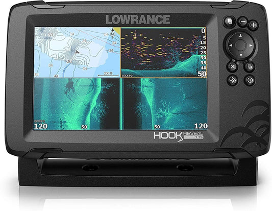 Lowrance Hook Reveal 7 TripleShot - 7-inch Fish Finder with TripleShot...