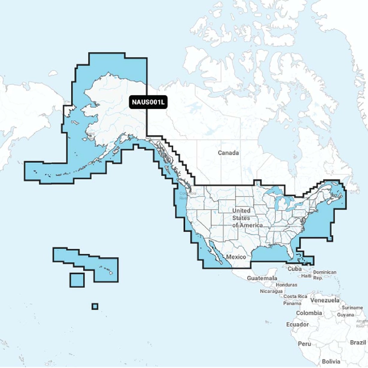 Navionics NAUS001L - U.S. & Coastal Canada Boat Chart - Navionics+