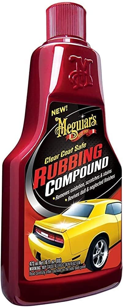 Meguiar’s G18016 Clear Coat Safe Rubbing Compound, 16 Fluid Ounces