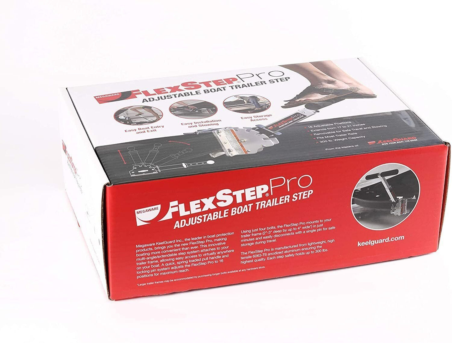 Megaware FlexStep® Pro Package - Aluminum Boat Trailer Step