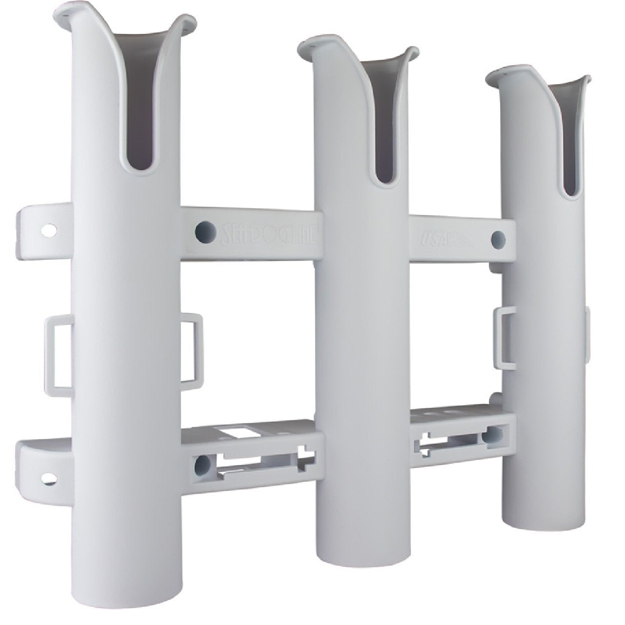 Sea-Dog Triple Threat Three Pole Fishing Rod Holder - White
