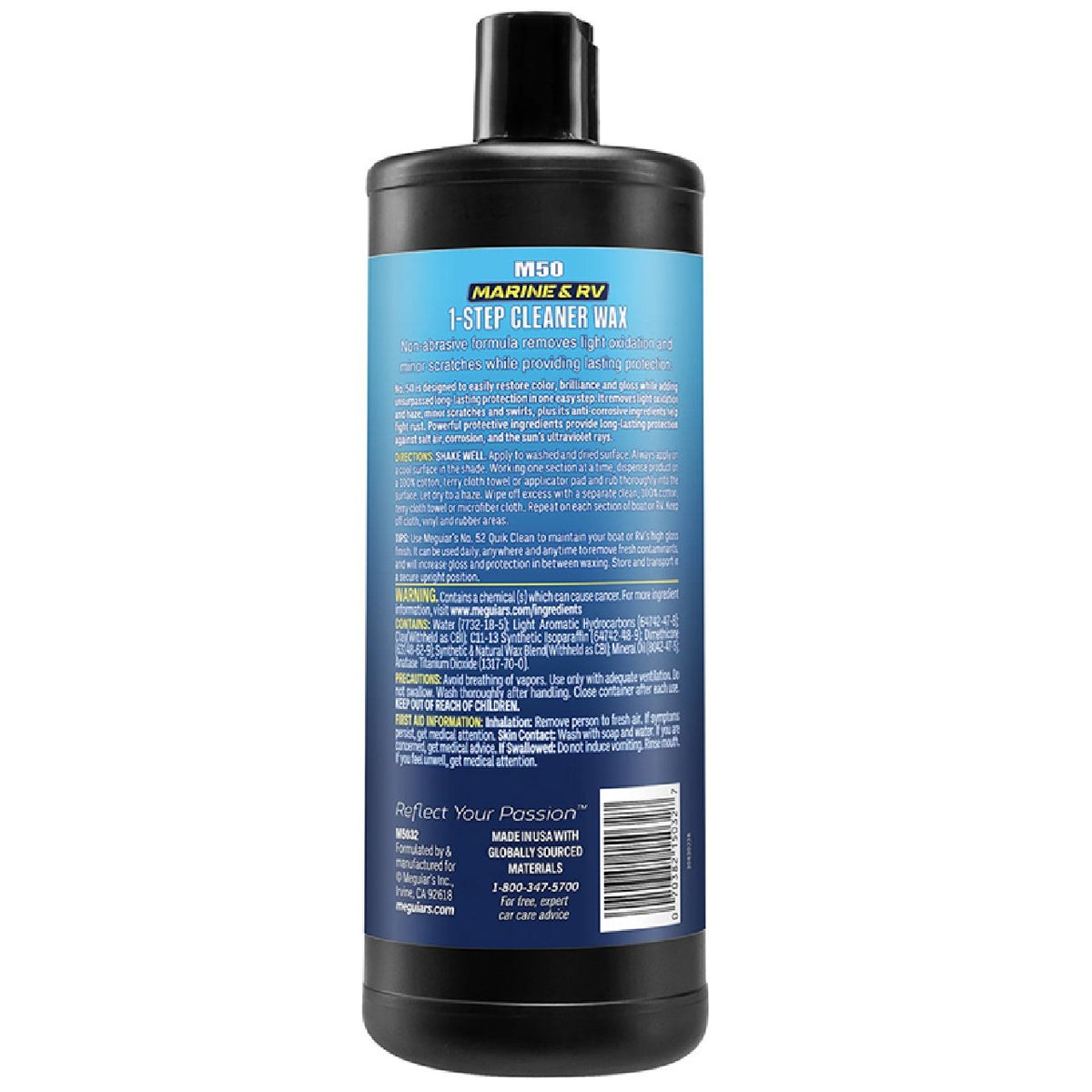 Meguiar's M50 Marine/RV One Step Cleaner Wax, M5032, 32 Oz