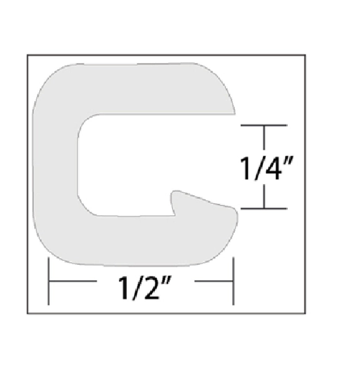 TACO Flexible Vinyl Boat Trim - ¼" Opening x ½"W x 25'L - White
