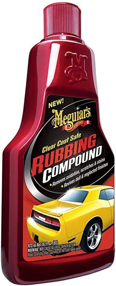 Meguiar’s G18016 Clear Coat Safe Rubbing Compound, 16 Fluid Ounces