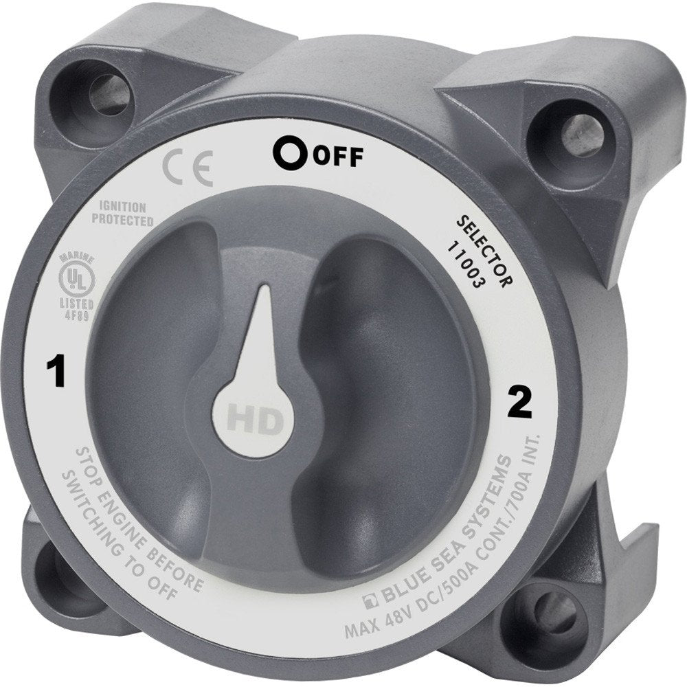 Blue Sea HD- 3-Position Battery Switch w/Alternator Disconnect