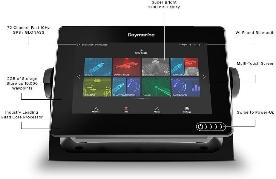 Raymarine Axiom 7DV 7" MFD Chart Plotter w/ Transducer
