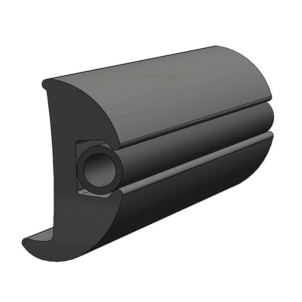 TACO Flexible Vinyl Black Rub Rail Boating  1-1/16" x 1-7/8" 50'L