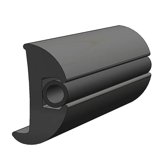 TACO Flexible Vinyl Black Rub Rail Boating  1-1/16" x 1-7/8" 50'L
