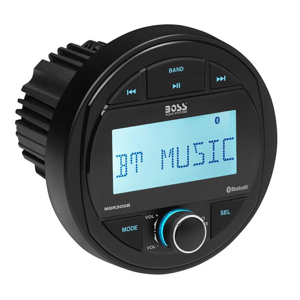 BOSS Audio Systems MGR300B Marine Boat Stereo Sound System Head Unit - No CD