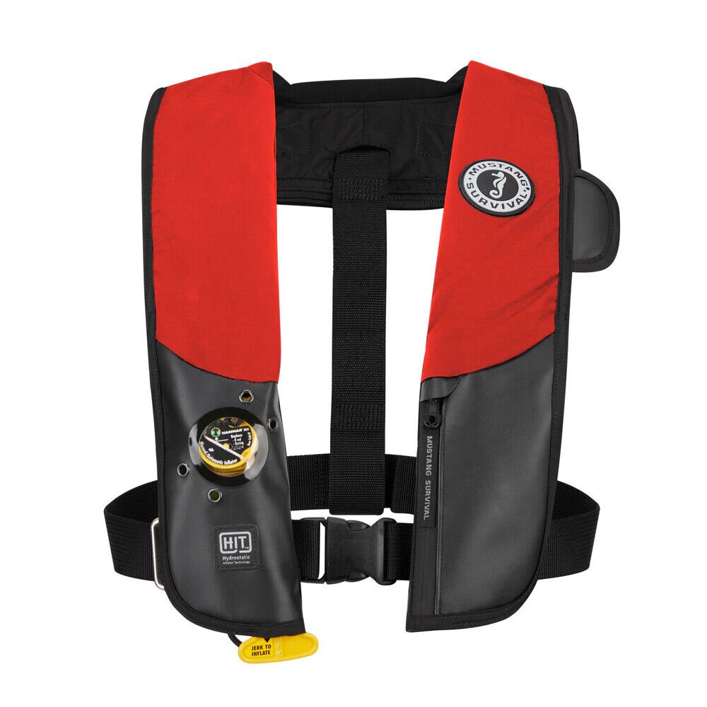 MUSTANG HIT HYDROSTATIC INFLATABLE PFD - RED/BLACK
