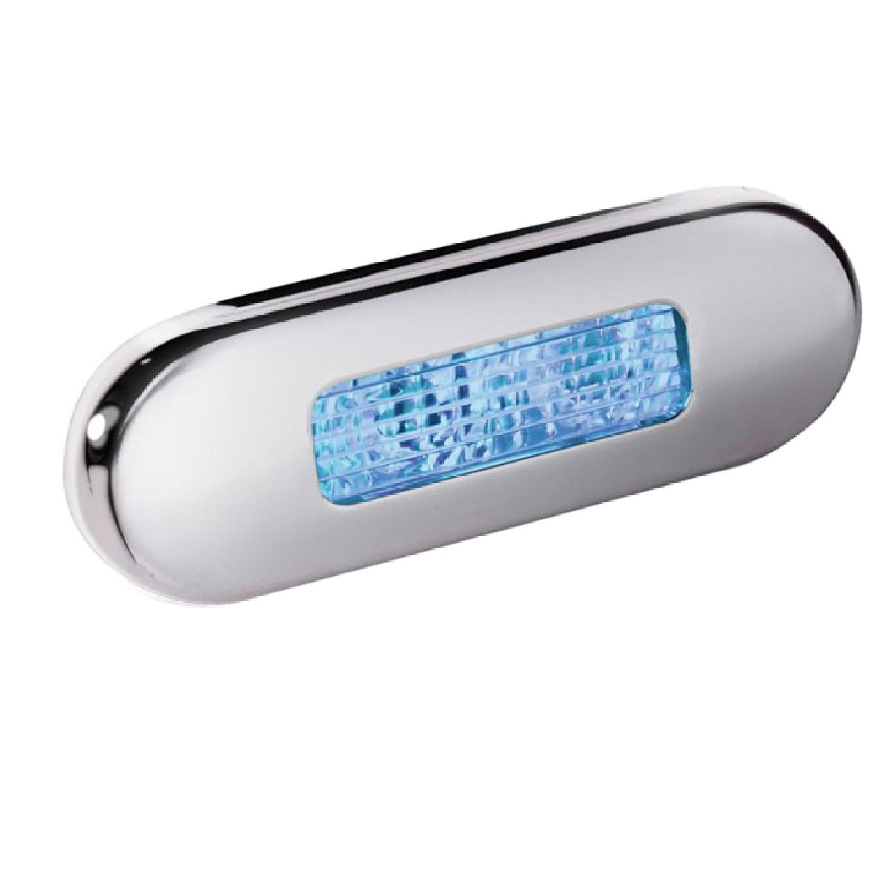 Hella Marine Surface Mount Oblong LED Boat Courtesy Lamp - Blue LED - SS Bezel