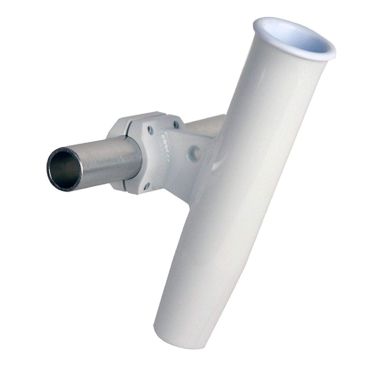 C.E. Smith Aluminum Horizontal Clamp-On Fishing Rod Holder 1.66" OD - White