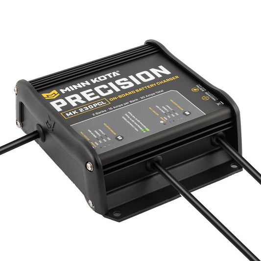 Minn Kota On-Board Precision Charger MK-230 PCL 2 Bank x 15 AMP LI Optimized Charger 1832302