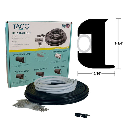 TACO Flex Vinyl Rub Rail Kit - White w/White Insert - 50'
(V11-3447WWK50-2)