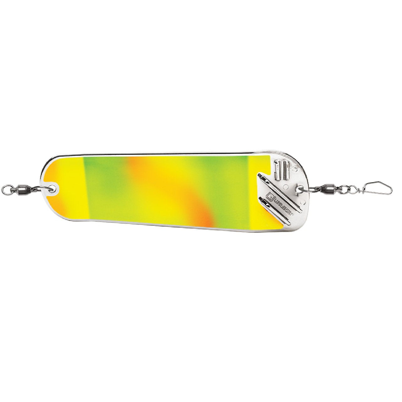 Luhr-Jensen Money Roll Flasher - 11" Fishing Lure - Glow Biohazard