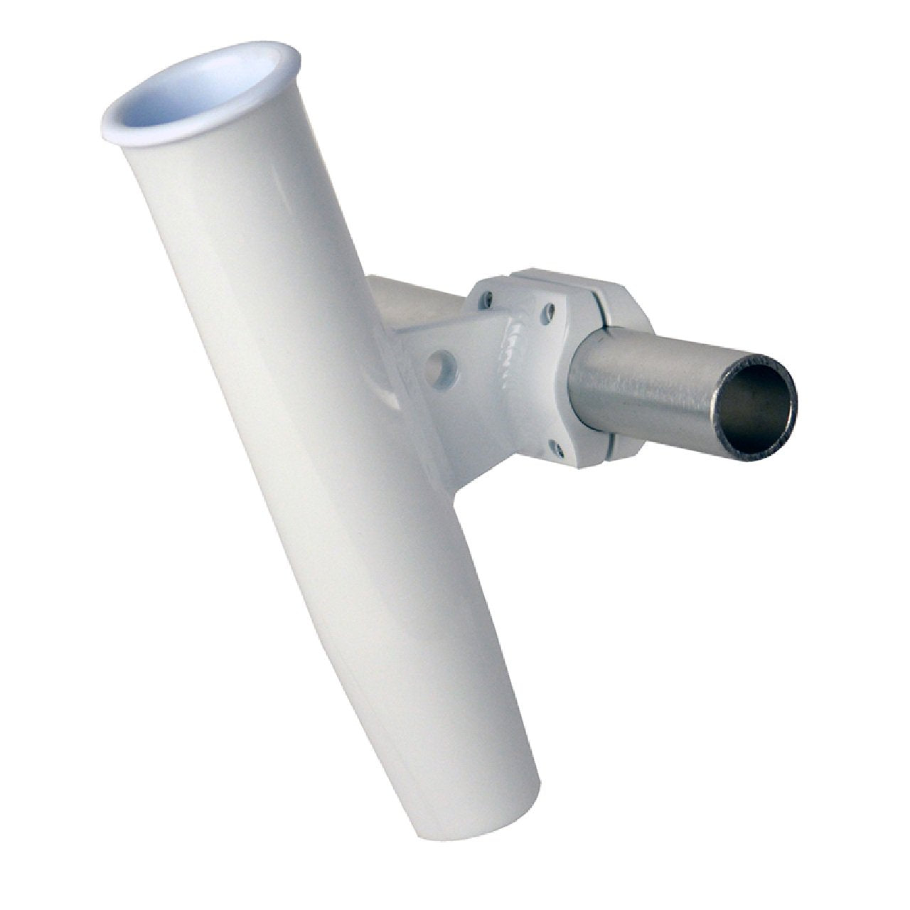 C. E. Smith Aluminum Horizontal Clamp-On Fishing Rod Holder 1-5/16" OD White