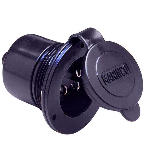Marinco On-Board Hard Wired Charger Inlet - 15Amp - Black