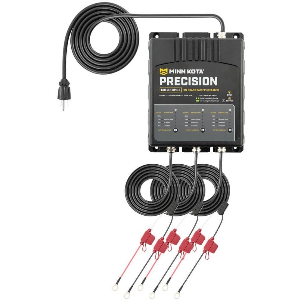 Minn Kota On-Board Precision Charger MK-330 PCL 3 Bank x 10 AMP LI Optimized