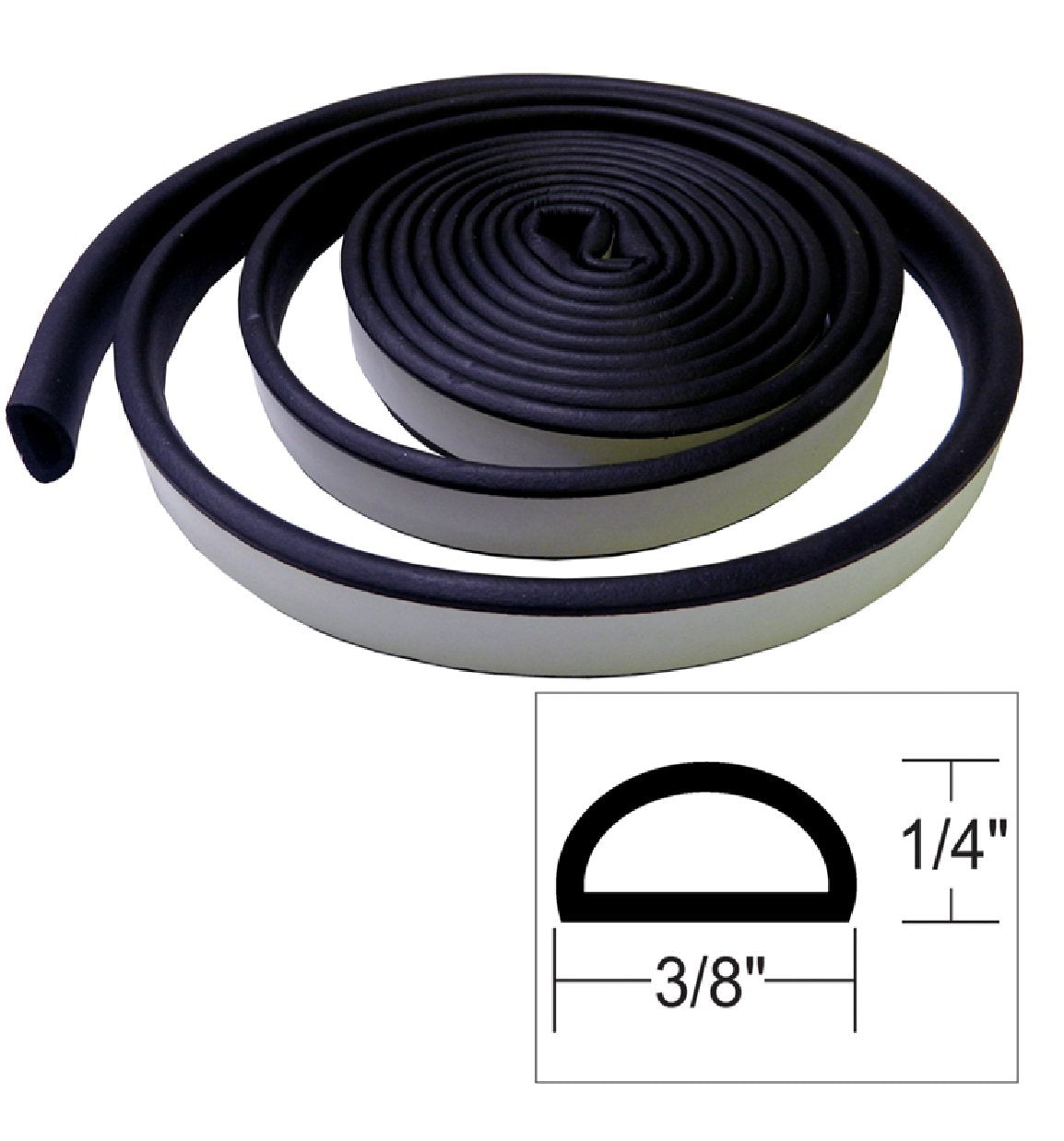 TACO Boat Weather Seal - 10'L x ¼"H x ⅜"W - Black