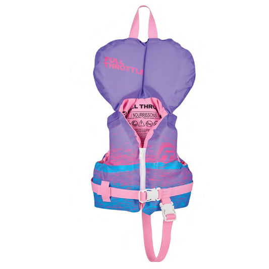 Full Throttle Nylon Life Jacket PFD- Infant - Purple/Pink