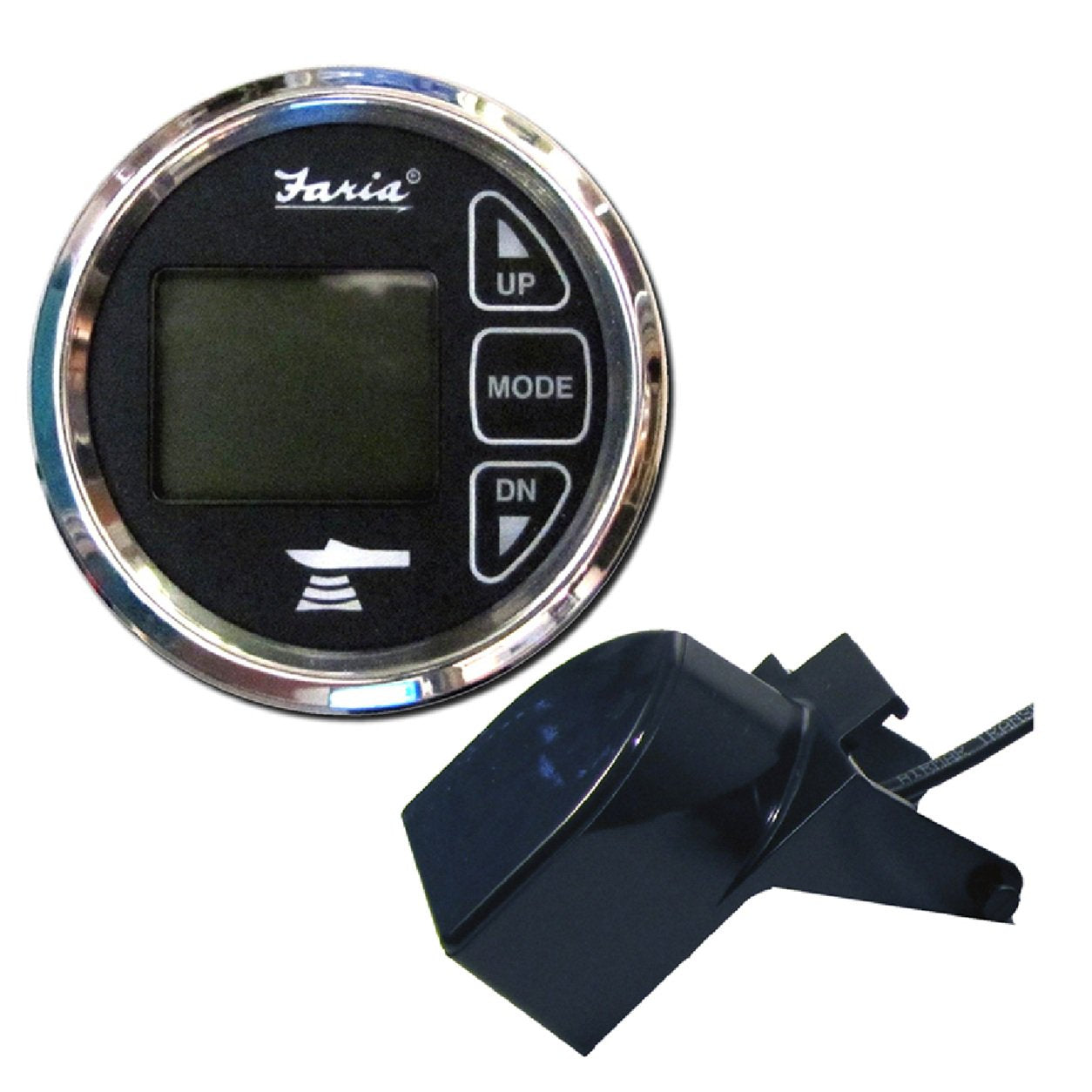 Faria Chesapeake Black 2" Dual Depth & Temp Sounder w/Transom Mount Transducer