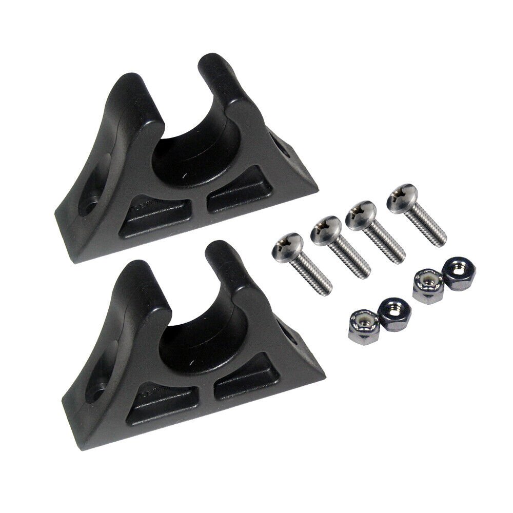 Attwood Boat Paddle Clips - Black Boat Paddle Storage Clips Set of 2