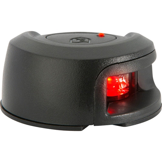 Attwood LightArmor Deck Mount Navigation Light - Black Composite - Port (red) -