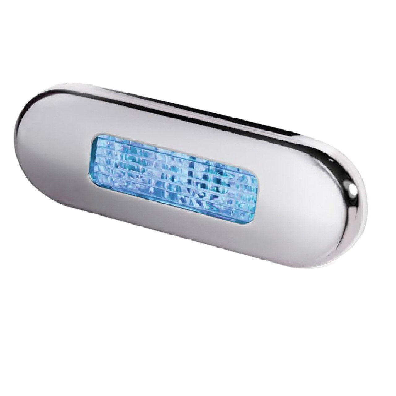 Hella Marine Surface Mount Oblong LED Boat Courtesy Lamp - Blue LED - SS Bezel