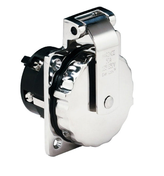 Marinco Shore Power Stainless Steel Inlet w/o Rear Safety Enclosure