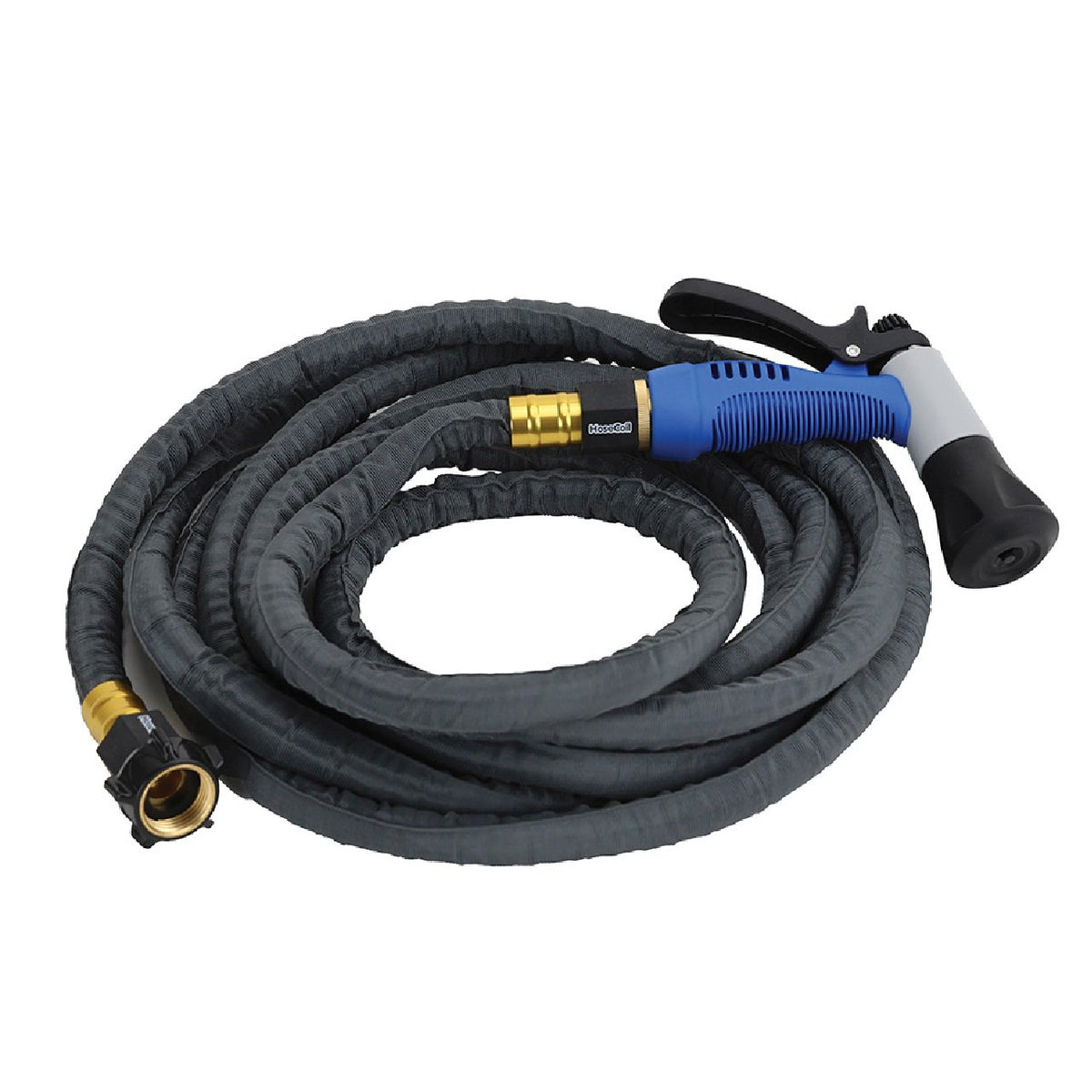 Hosecoil 20' Stainless Steel PRO Hose Kit with Boat Bumper Plastic Body Nozzle (2 Pack)