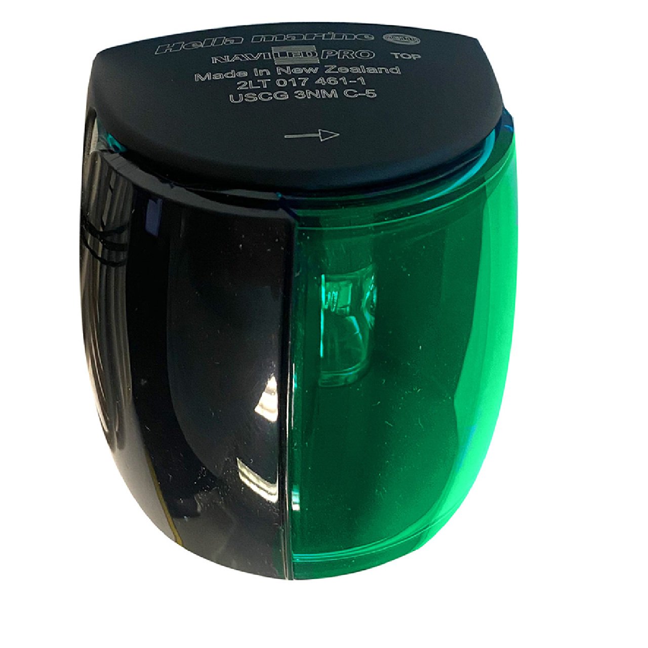 Hella Marine NaviLED PRO Starboard Boat Navigation Lamp - Black - 3NM