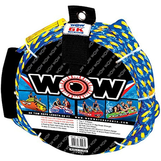 WOW Watersports 6K - 60' Tow Rope, ski rope, towable rope