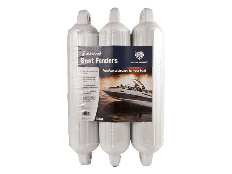 Attwood 5 inch FENDER PACK OF 3-WHITE
