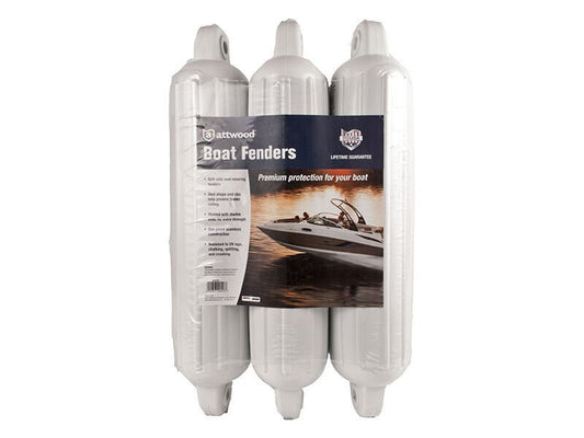 Attwood 5 inch FENDER PACK OF 3-WHITE